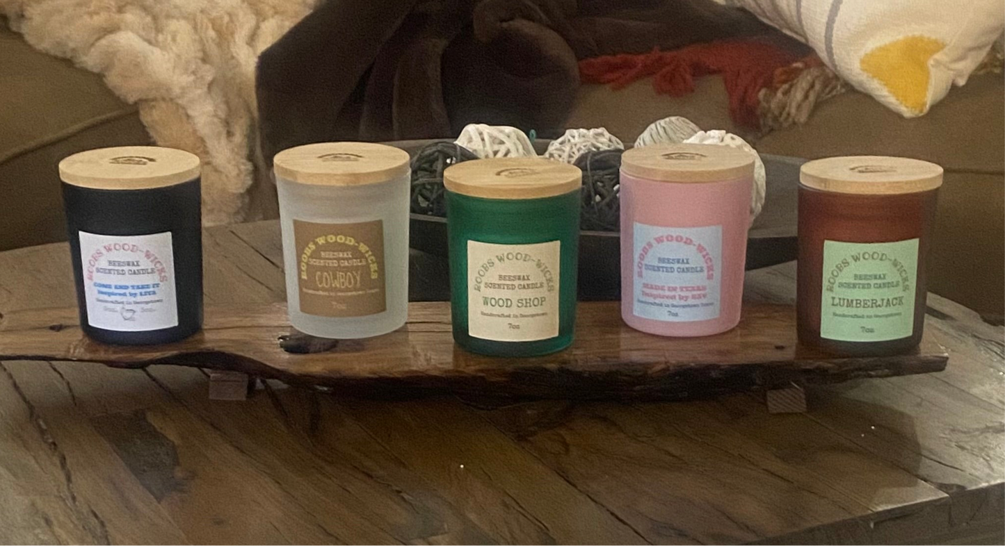 Wholesale Beeswax candles sample case