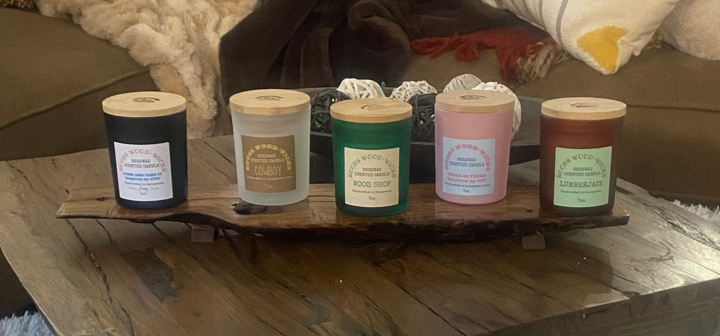 Wholesale Beeswax candles sample case