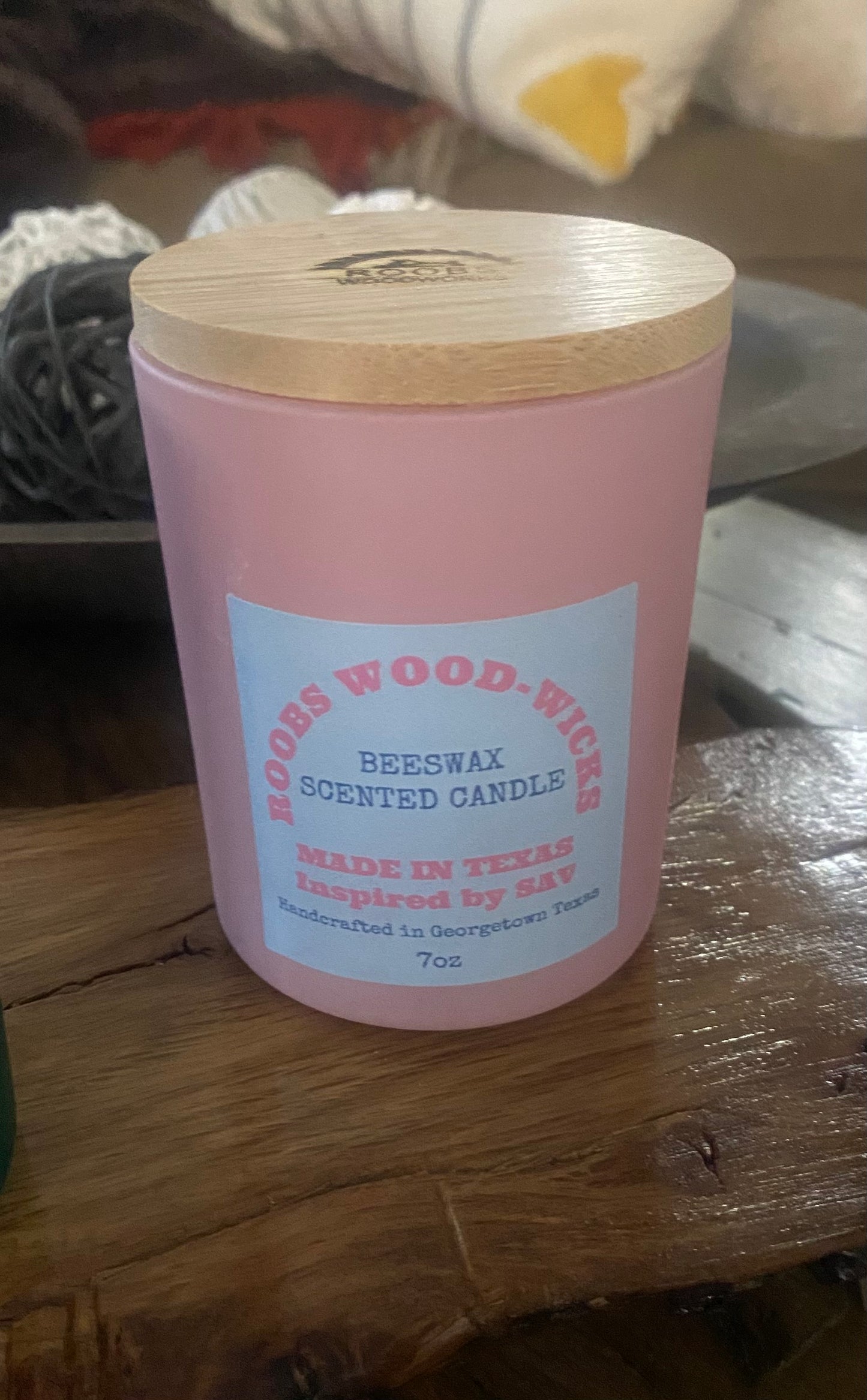 Beeswax candle Made in Texas