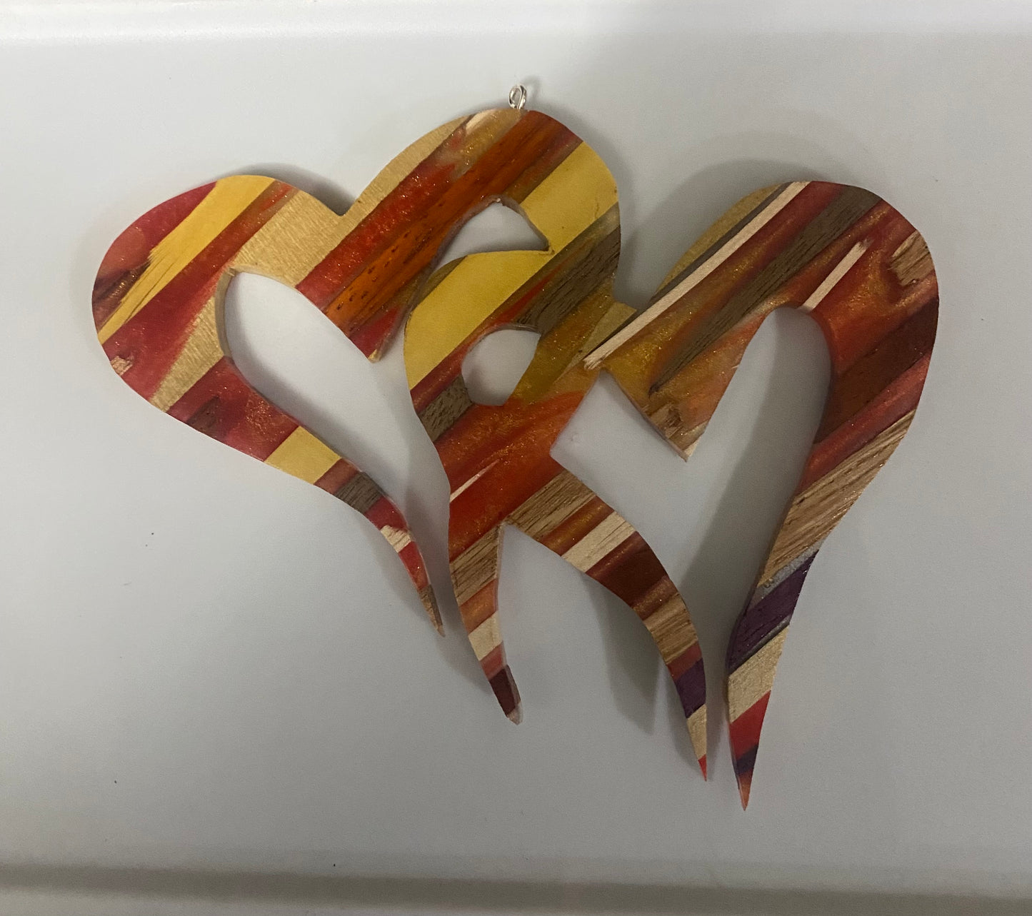 Double Heart sun catcher