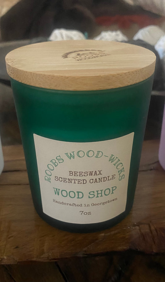 Beeswax candle                                                Wood shop
