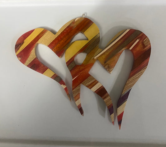 Double Heart sun catcher