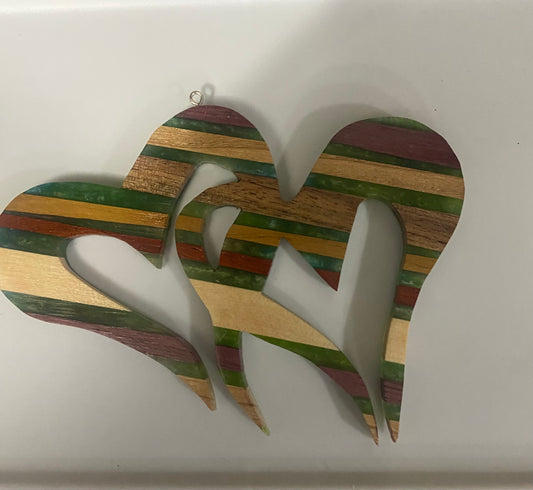 Double Heart sun catcher
