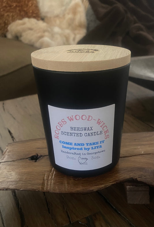 Beeswax candle                                  Come and take it